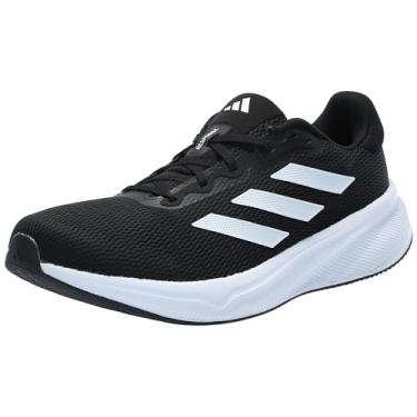 Imagem de adidas Tênis de corrida masculino Response, Preto/branco/preto, 45