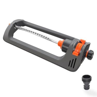 Imagem de Blütezeit Aspersor oscilante de gramado e jardim, irrigador de água para quintal de 3600 m² Grande área, spray ajustável de 180 graus, bocal de 19 furos com aspersor de grama de conector rápido