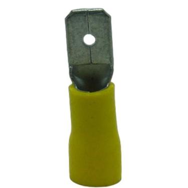 Imagem de Terminal Compressão Macho Chato 4 Mm A 6 Mm Simples C/ Capa Plastica A