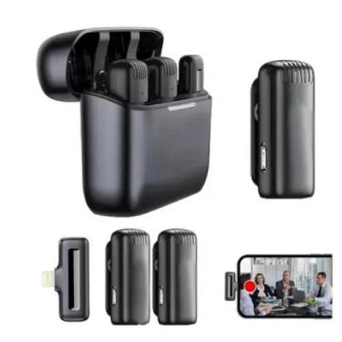 Imagem de Microfone Duplo Profissional De Lapela Anti Ruído Lightining - Bul Ele