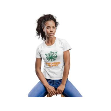 Imagem de Camiseta femina Bob Marley Reggae Dont Worry Be Happy Branca - Del Fra