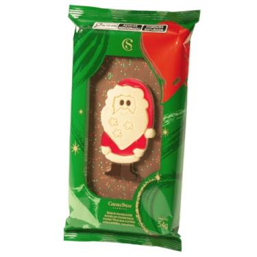 Imagem de Tablete Cacau Show de Chocolate Decorado Papai Noel 54g Fim de Ano