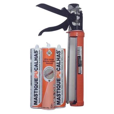 Imagem de Mastique PU Calhas Original (kit C/ 3 Tubos + Aplicador) - Mastique Lt