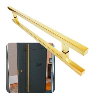 Imagem de Puxador Para Portas Aristocrata 40 cm Dourado Acetinado - MARIMETAL