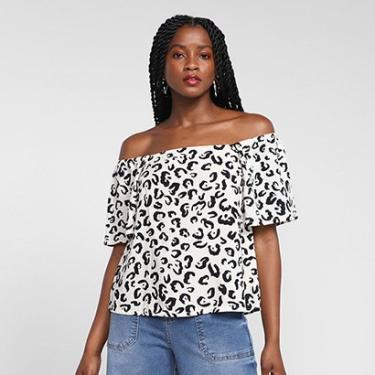 Imagem de Blusa Mercatto Ombro A Ombro Estampada Feminina-Feminino