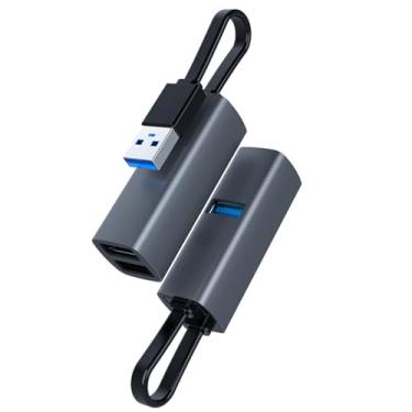 Imagem de Govalue Hub USB 3.0, hub USB para USB de 3 portas de alumínio com 1 x USB 3.0 + 2 portas USB 2.0 para MacBook Pro/Air, iPad Pro, Chromebook, XPS e mais (porta USB 3 cinza)