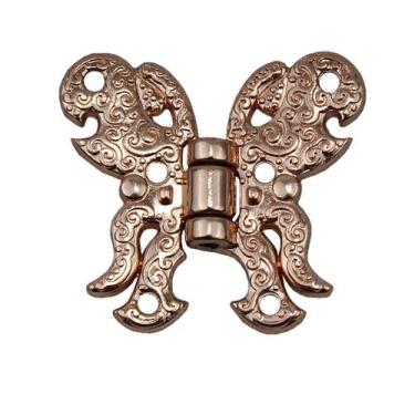 Imagem de Kit Dobradiça Borboleta Papilon 4 Peças Decoração P/ Caixas Mdf - Meta
