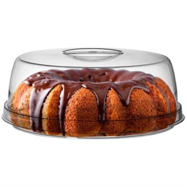 Imagem de Porta Bolos Boleira Suporte Para Torta com Tampa - TRES TRIANGULOS