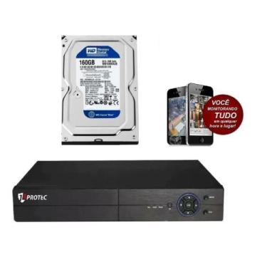 Imagem de Dvr gravador 4 canais Full hd + hd 160GB - Protec