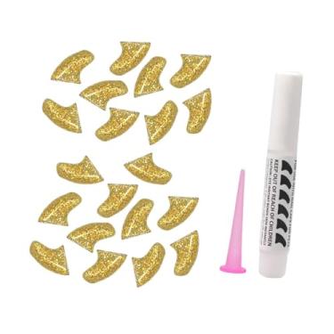 Imagem de Generic 20 peças tampas de unhas de gato animais de estimação protetores de pata cobre acessórios de aliciamento suprimentos úteis fácil aplicação tampas de