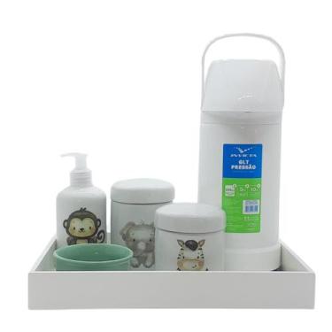 Imagem de Kit higiene bebê Safari 6 pçs - Porcelana e Pinus - 66.5 - Genérico