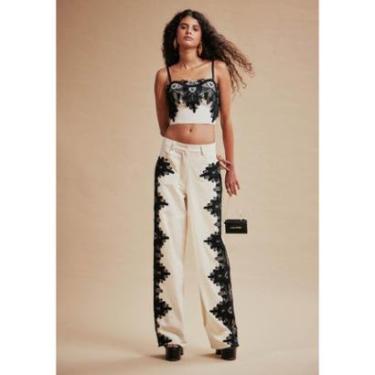 Imagem de Calça Reta Alfaiataria Cintura Alta Lança Perfume-Feminino