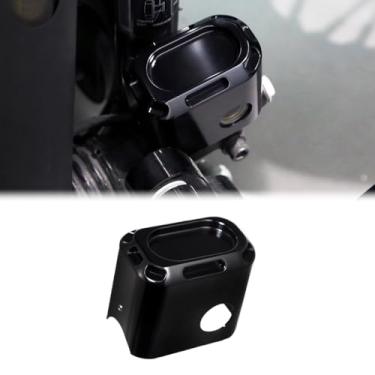 Imagem de Tampa de cilindro mestre de freio traseiro de alumínio para motocicleta para Harley 2018-2025 Softail Street Bob Breakout Low Rider Fat Boy (preto)