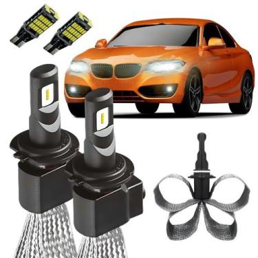 Imagem de Par Lâmpada Super Led H4 Farol Alto Baixo Canbus C/ Pingo T10 Foco Sim