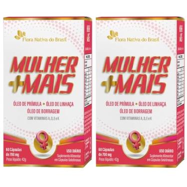 Imagem de KIT 2X MULHER +MAIS (Primula, Linhaca, Borragem + Vit. ADEK) 60 Cáps - Flora Nativa