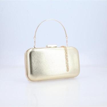 Imagem de Bolsa de Festa com Alça Fixa e Alça de Corrente - BAUARTE, Ouro