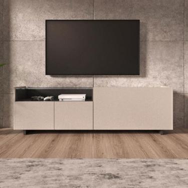 Imagem de Rack para TV Até 55 Polegadas 2095 4 Portas com Vidro Fume Clássico/Gr