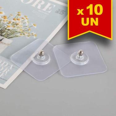 Imagem de Kit 10 Ganchos Adesivos Multiuso prático sem furos na parede - Yaay