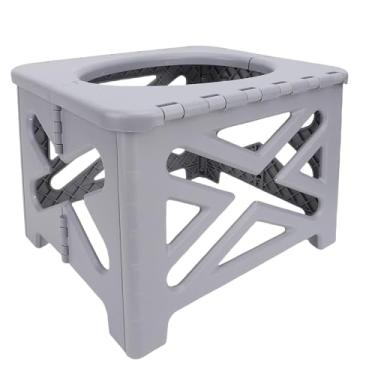 Imagem de Banheiro Portátil de Acampamento para Adultos, 220,46 Libras de Capacidade de Carga Dobrável Banheiros Com Tampa, Banheiros de Carro Com Potty para Caminhada para Caminhada Ao Ar