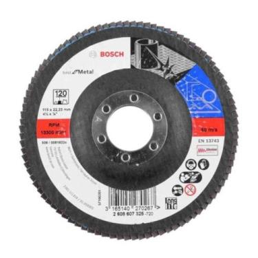 Imagem de Disco FlapDisc Reto Para Metal 115x22 Grão 120 - 2.608.607.325 - BOSCH