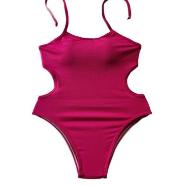 Imagem de Maiô Infantil e Juvenil com amarração Rosa Pink - Pequeno Céu, Rosa, 1