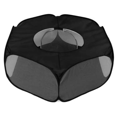 Imagem de Tenda de Pet Piche, Estrutura Resistente Gabinete de Pequenos Animais Portátil Dobrável Amplo Espaço para Gatinho para Hamster (Preto)