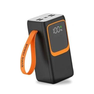 Imagem de Carregador Portatil Power Bank 50000mah Universal Display Digital Carregamento Turbo Ultra Rápido 22.5W Nunca Fique sem bateria Com Lanterna (Preto)