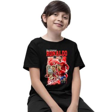 Imagem de Camiseta Infantil Menino Cristiano Ronaldo Futebol Lançamento - Delite