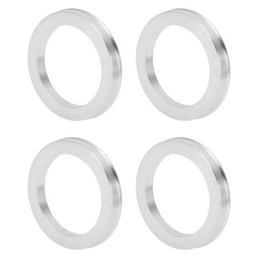 Imagem de INFINAUTO Anéis centralizados no cubo da roda do carro OD 78,1 mm para ID 58,6 mm eixo central de rodas amortecedores Hubrings liga de alumínio tom prata durável