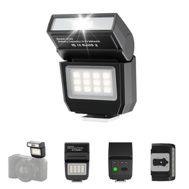 Imagem de ULANZI Câmera SL03 Mini Flash Speedlite com Luz de Vídeo para Iniciantes Básico, GN8 6500K Flash Ângulo de 90° Ajustável Compatível com Sony/Canon/Fuji/Nikon DSLR, Suporte Universal Single Contact Hot