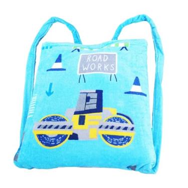 Imagem de skogafoss Conjunto infantil 2 em 1 100% algodão toalha de praia e bolsa converte de bolsa em toalha acessórios de praia para caminhão de férias