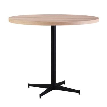 Imagem de Mesa de Jantar Redonda 75,5x90cm Casual Preto/Pinus