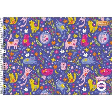 Imagem de Caderno de Cartografia e Desenho Espiral Capa Dura Pepper 80 Folhas - 