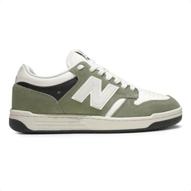 Imagem de Tênis New Balance 480 Low Unissex (Verde/Branco, BR, Adulto, Numérico, 43)