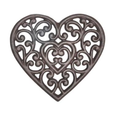 Imagem de AFXGUSD Base para Chapa Quente de Alta Resistência, Suporte para Chapa Quente, Suporte para Chapa Quente de Ferro Fundido Resistente Ao Calor para Pratos, Coração