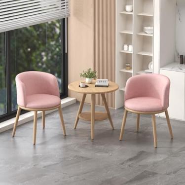 Imagem de Conjunto De Mesa E Cadeira De Recepção De Café, Combinação De Mesa E Cadeira De Varanda, Conjunto De Mesa De Sala De Recepção De Negócios, Conjunto De M, Linen-04, 60cm