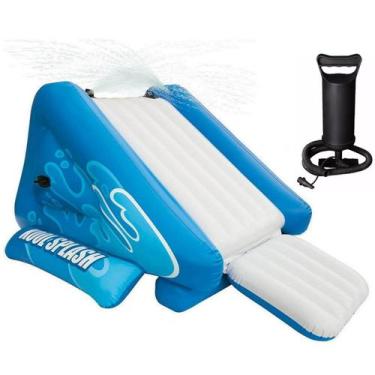 Imagem de Escorregador inflável para piscina intex 3,3x2,06x1,17m, Azul
