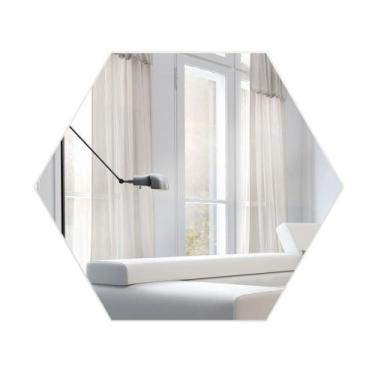 Imagem de Painel Espelhado Hexagonal Decorativo Basic ES3 Off White - Dalla Cost