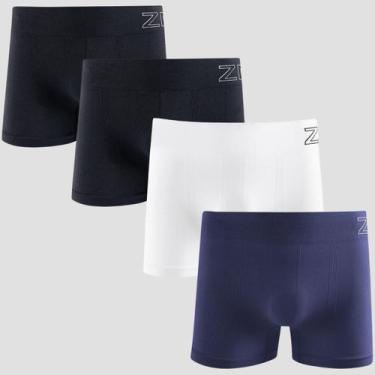 Imagem de Kit 4 Cueca Boxer Masculina Microfibra Sem Costura Zee Rucci Premium -