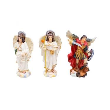 Imagem de Três Arcanjos 9cm - Enfeite Religioso - Tasco