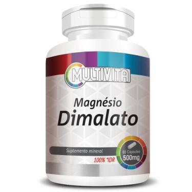 Imagem de Magnésio Dimalato Original 500Mg - 1 Pote 60 Cáps - Flora