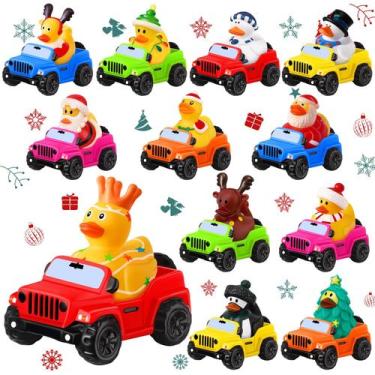 Imagem de Rubber Ducks ANGGIKO Christmas para jipes com 12 carros 3.5