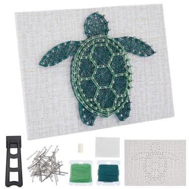 Imagem de Kit de artesanato de arte WEBEEDY 3D Sea Turtle String DIY