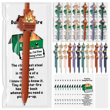 Imagem de Conjunto de canetas esferográficas e marcadores Dumpster Fire, 48 unid