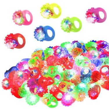 Imagem de Ring Cosweet 48 unidades LED Light Up Bumpy Jelly 6 cores