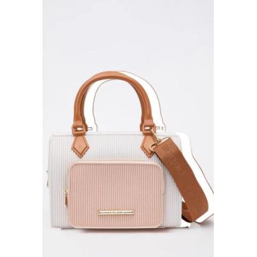 Imagem de Bolsa Petite Jolie Com Alça Larga Removível E Design Texturizado White