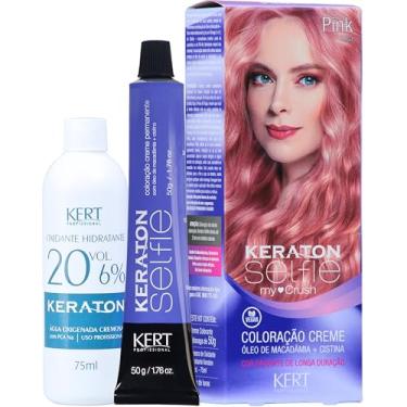 Imagem de KERT Coloração Permanente Em Creme Para Cabelos Com Cistina E Óleo De Macadâmia Selfie My Crush 50G Keraton Pink/Rosa
