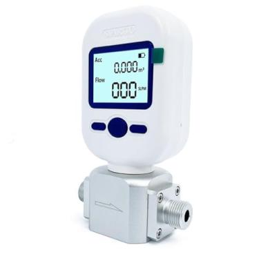 Imagem de cjc Verificador do Medidor de Fluxo de Gás de Digitas, Medidor Portátil Da Taxa de Fluxo do Oxigênio do Nitrogênio do Ar Da Massa do Gás (Mf5706 (0-20L/Min))