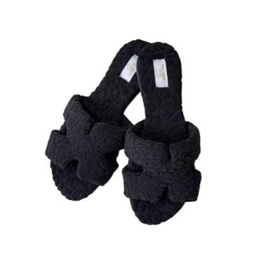 Imagem de Rasteirinha Feminina Pantufa Cotton Day Conforto e Elegância para seus Passos (Preto, Padrão, BR, Adulto, Numérico, 36)