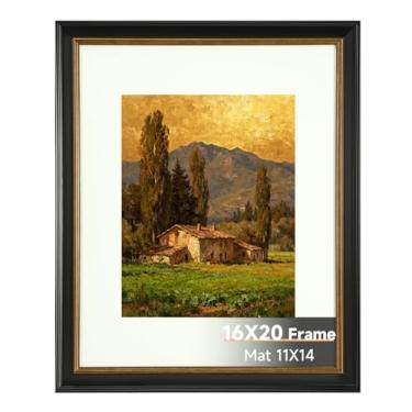 Imagem de Splinterix Moldura preta de 40,6 x 50,8 cm, moldura com acrílico, 40,6 x 50,8 cm, molduras vintage para exibição de parede ou mesa, pôster 28 x 35 com tapete ou 40 x 50 sem tapete para decoração